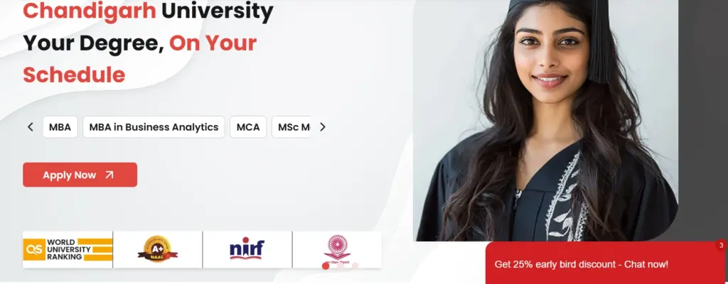 Chandigarh University Online Courses & Fees Overview