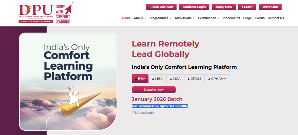 DY Patil Online Courses Admission 2026