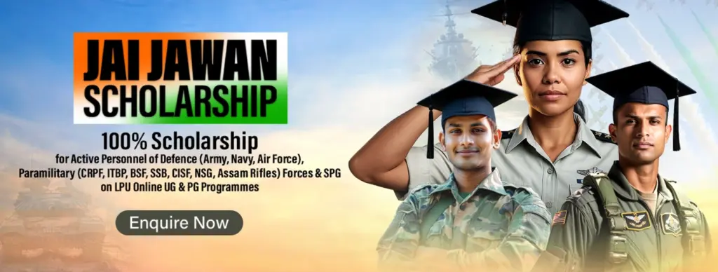 LPU Online Courses Jai Jawan Scholarship