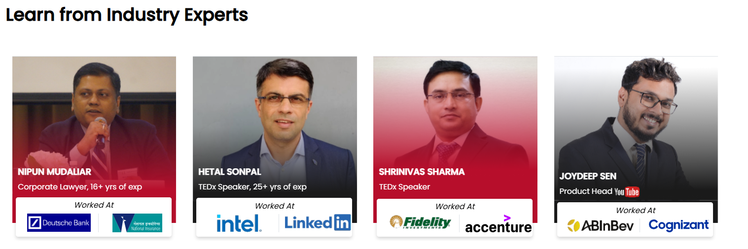 Learn from Industry experts