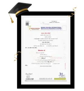Manav Rachna Online MBA degree certificate sample