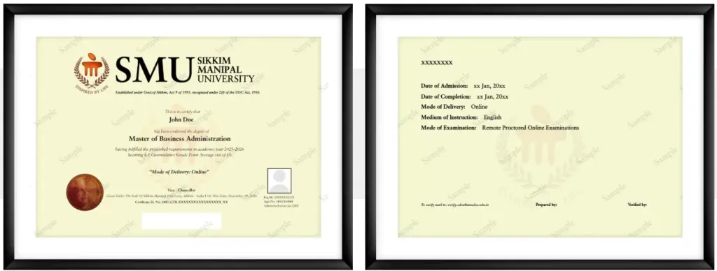 Sikkim Manipal University Online MBA Degree