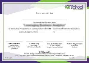Welingkar Online MBA Degree Sample