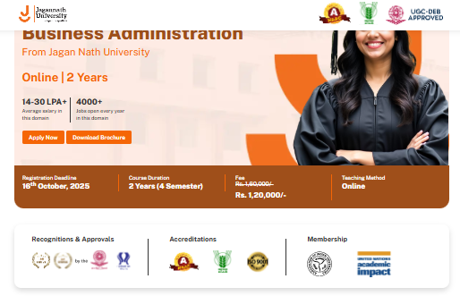 Jagannath University Online MBA