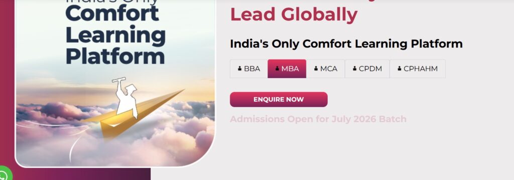 DPU Online MBA Admission Notice for the July 2026 session