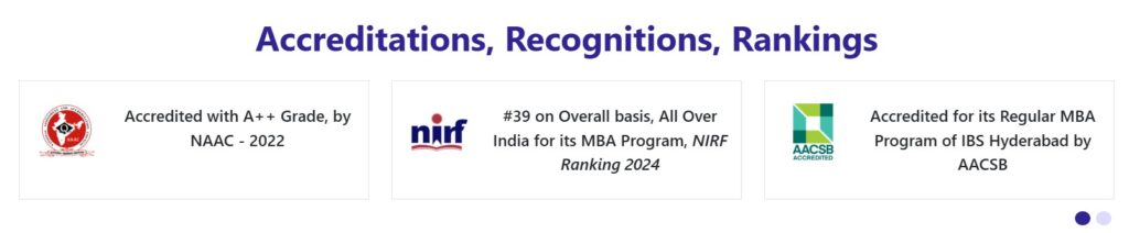 ICFAI Online Courses Accreditation, Approval & Rankings