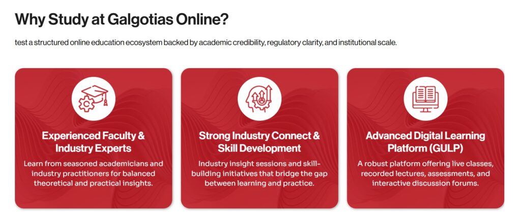Why Choose Galgotias University Online Course